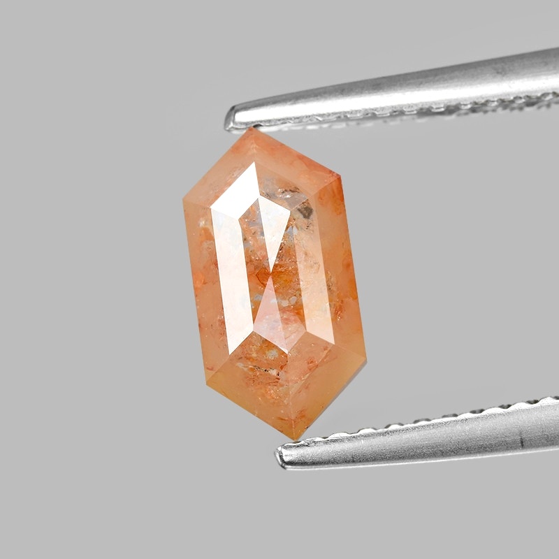 GR7710-809-2299 1.71 Cts Natural Peach Orange Diamond Fancy Cut Shape GR7710